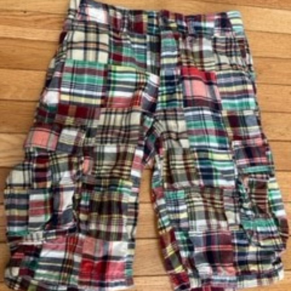 Boys GAP Madras Cargo Shorts